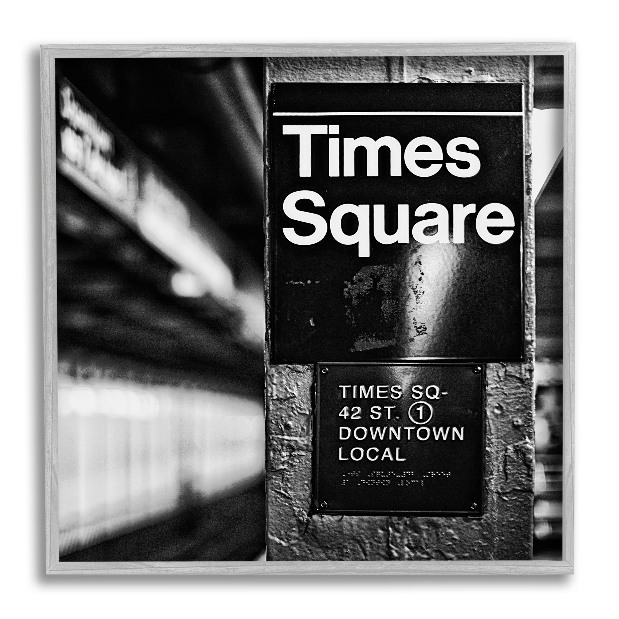 Stupell Industries Time Square Subway New York City Urban Photography, 17 x 17, Design by Susan Bryant