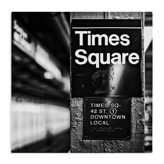 Stupell Industries Modern Time Square Subway New York City Urban Photography Canvas Art, 24 x 24, by Susan Bryant