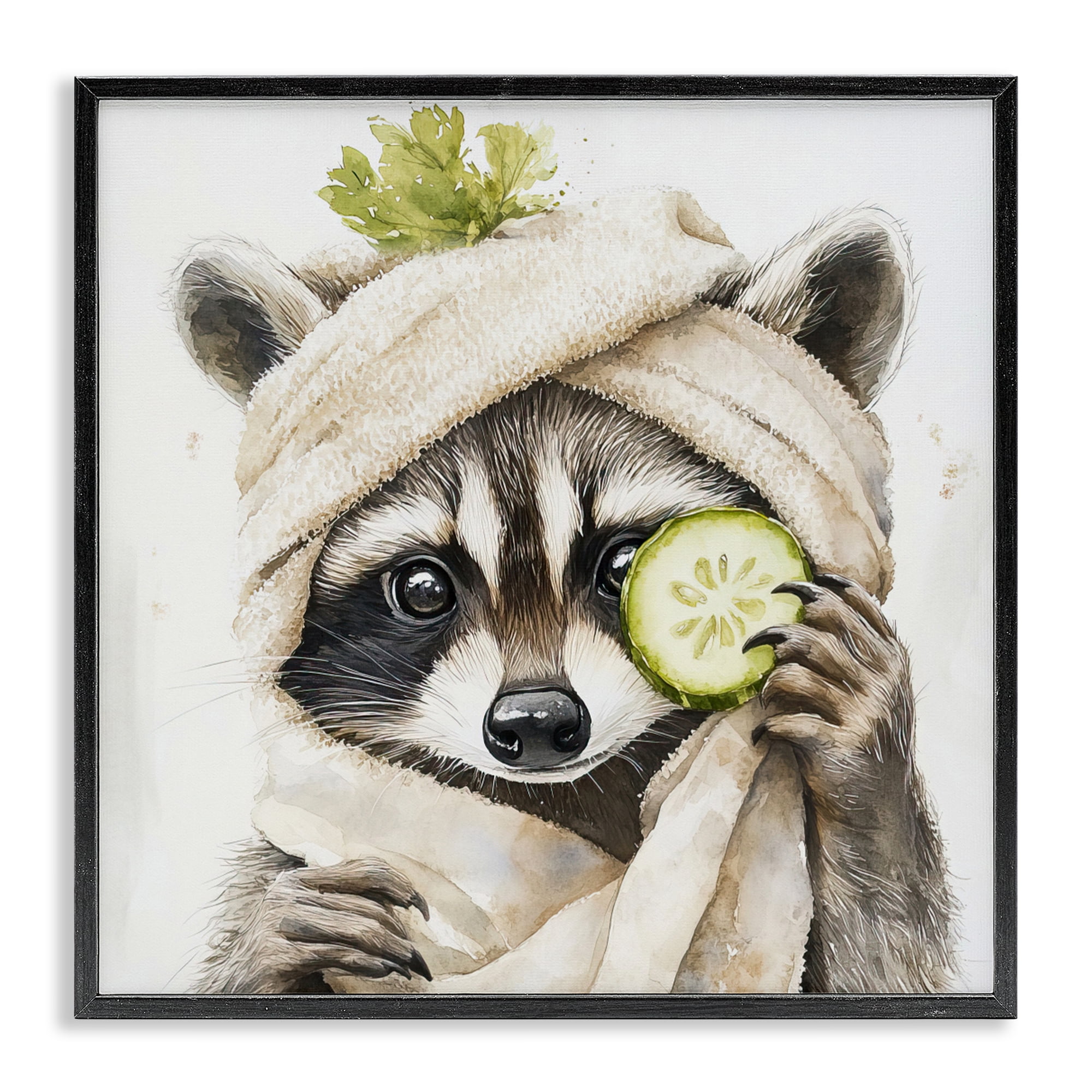 Stupell Industries Time To Depuff Self Care Black Framed Giclee Art, design by Tina LeCour