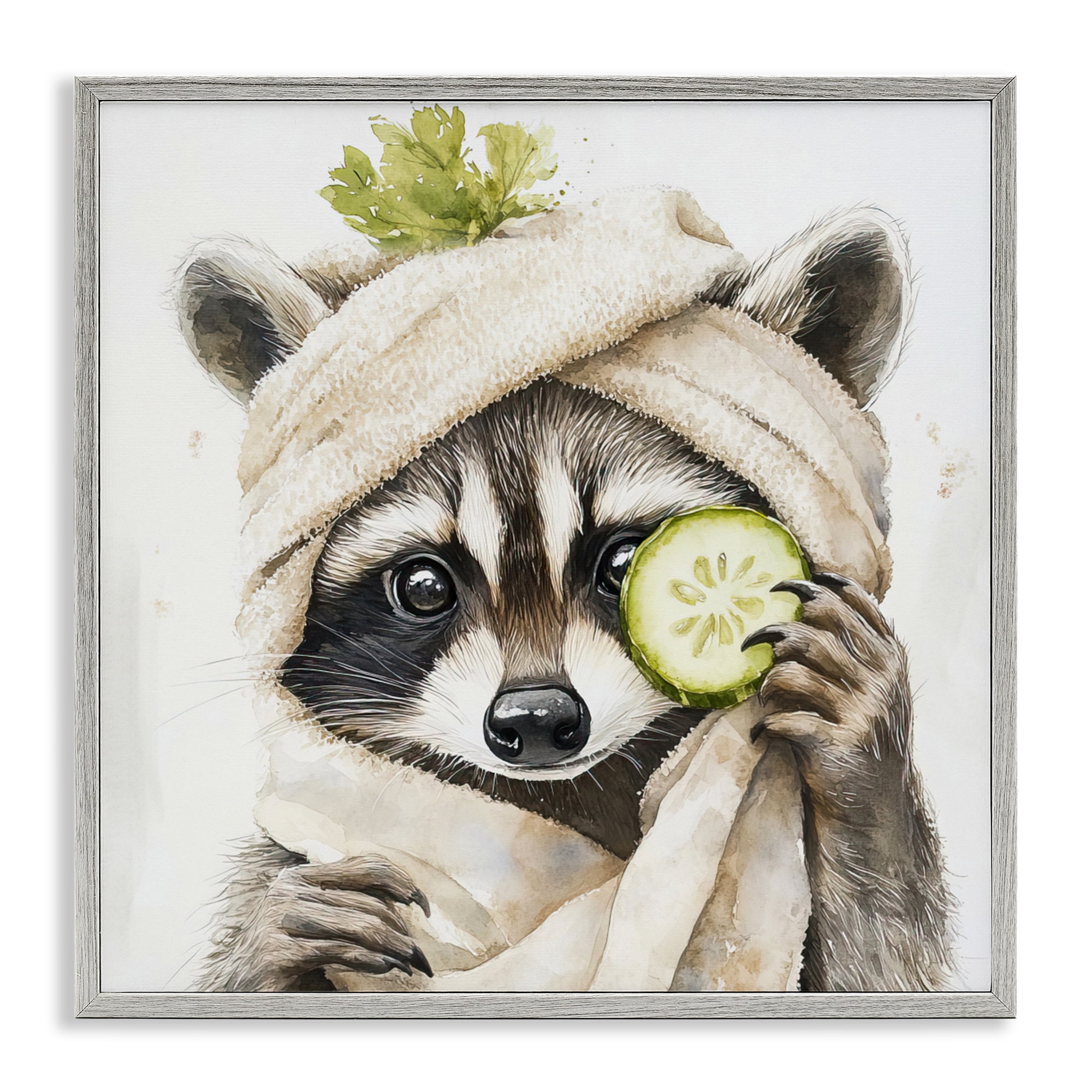 Stupell Industries Time To Depuff Self Care Gray Framed Giclee Art, design by Tina LeCour