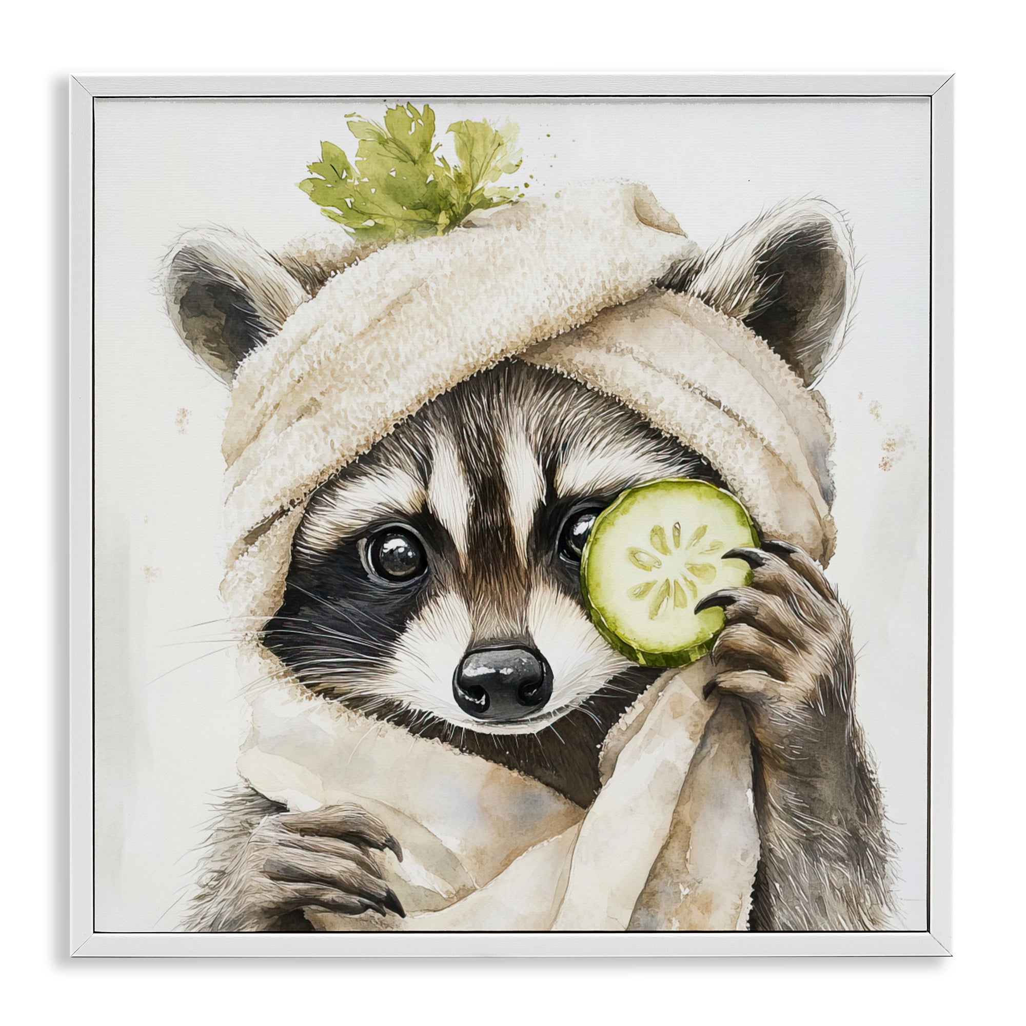 Stupell Industries Time To Depuff Self Care White Framed Giclee Art, design by Tina LeCour