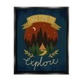 thumbnail image 1 of Stupell Industries Time To Explore Woodland Adventure Nighttime Scene Graphic Art Jet Black Floating Framed Canvas Print Wall Art, Design by Louise Allen, 1 of 5