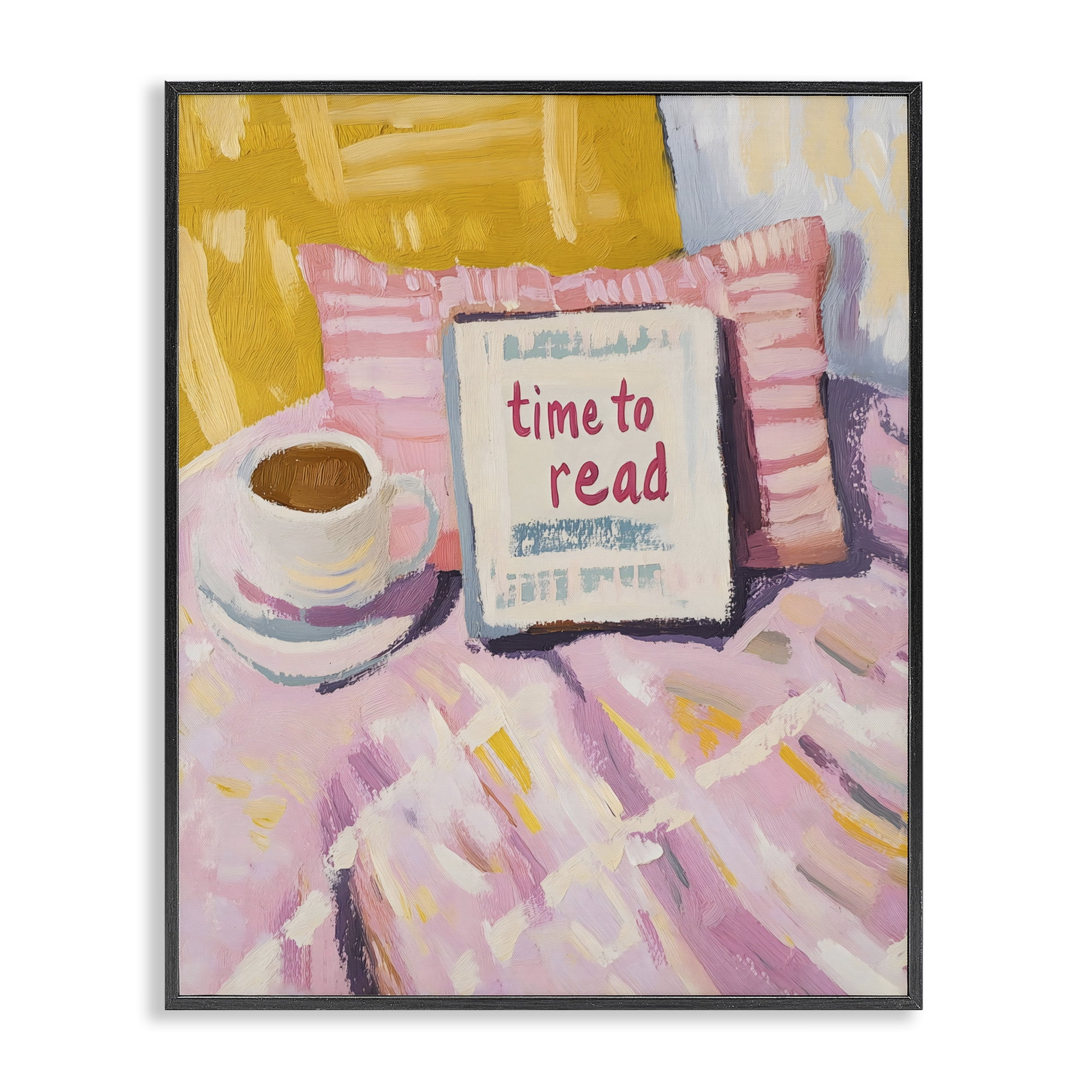 Stupell Industries Time To Read in Morning Black Framed Giclee Art, design by The Prints Vibe