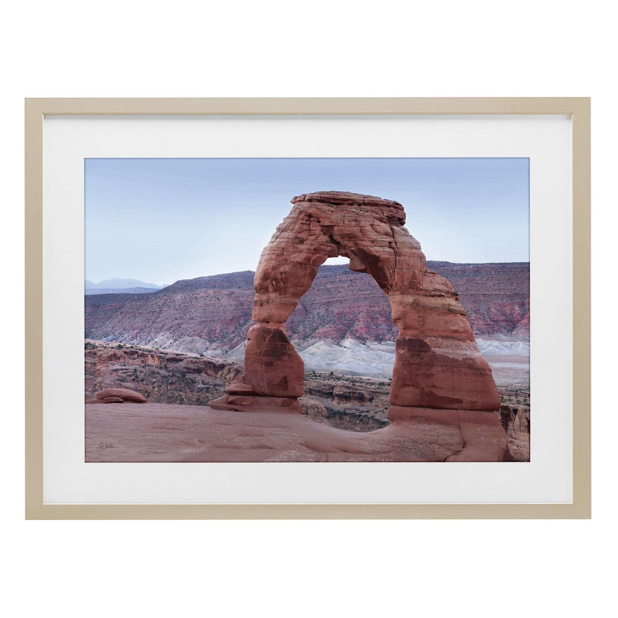 Stupell Industries Time's Sculpture Delicate Arch Birch Framed Print Under Glass, design by Lori Deiter