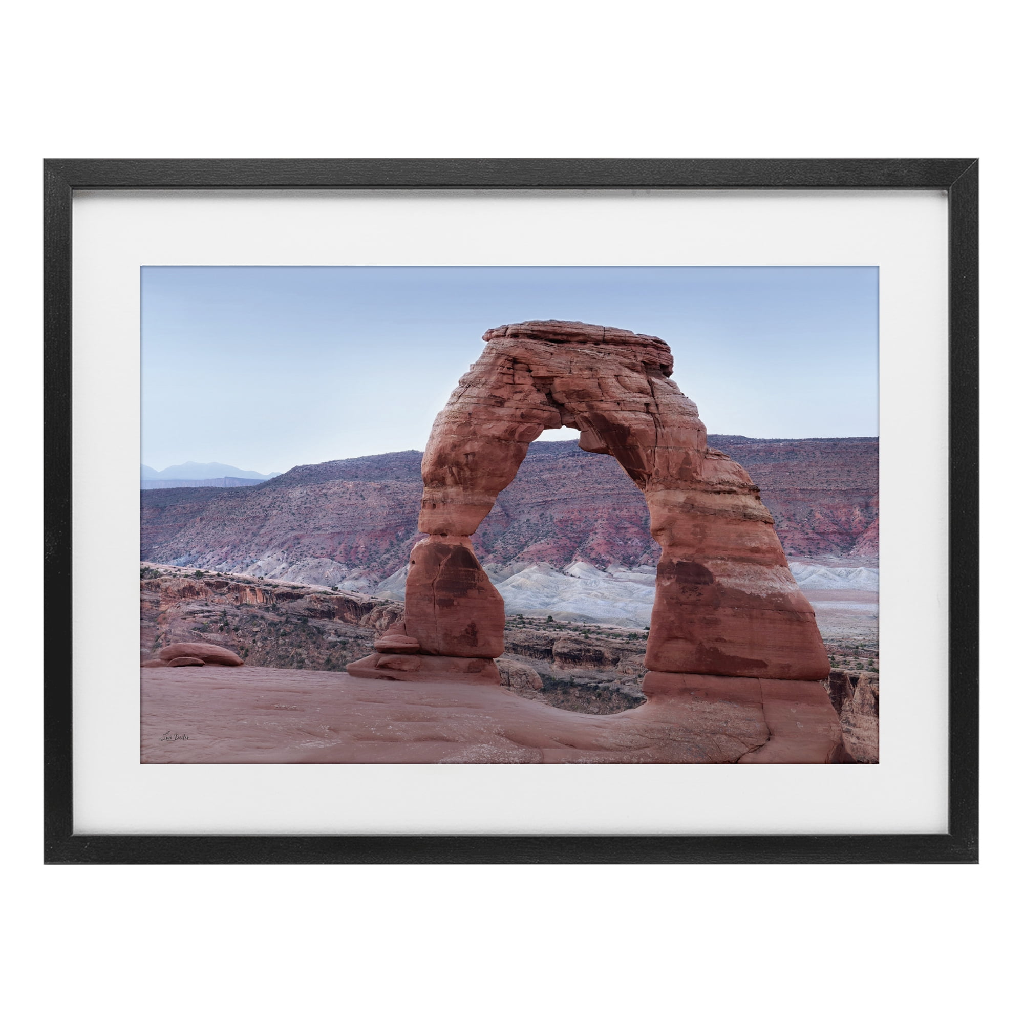 Stupell Industries Time's Sculpture Delicate Arch Black Framed Print Under Glass, design by Lori Deiter
