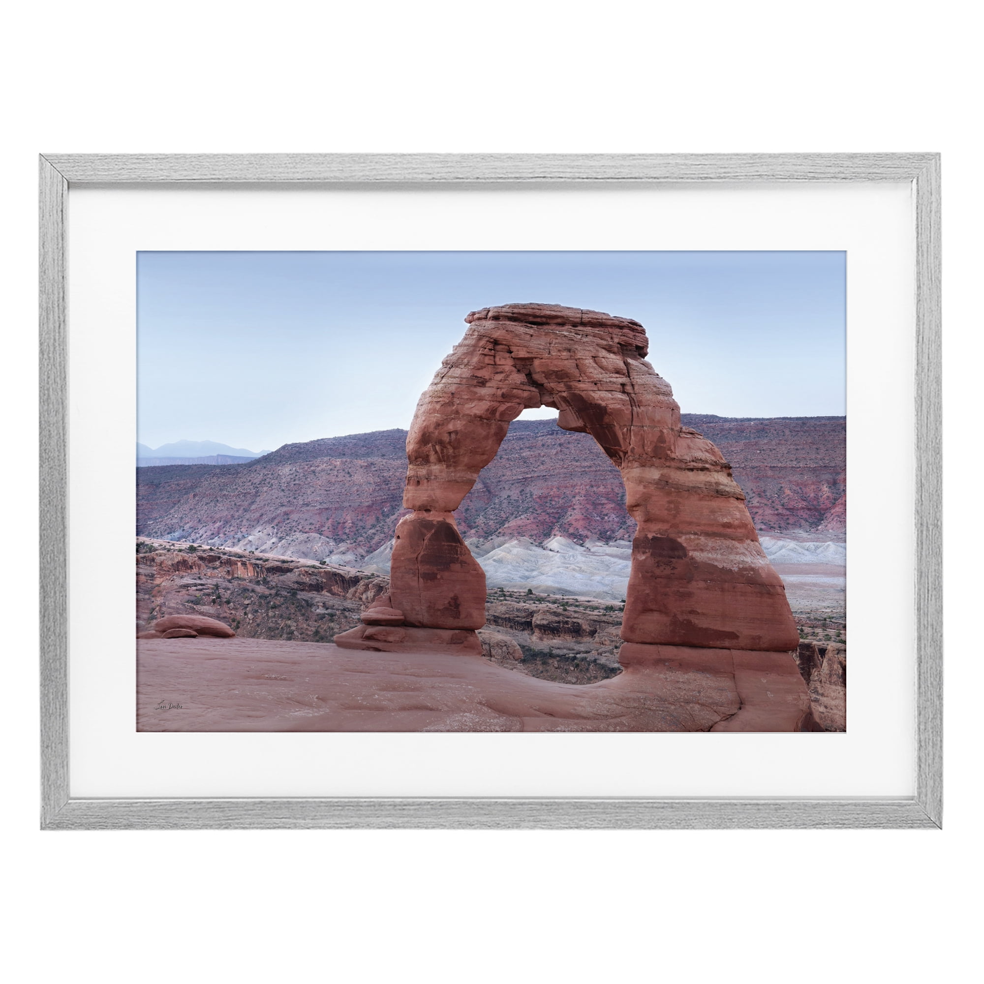 Stupell Industries Time's Sculpture Delicate Arch Gray Framed Print Under Glass, design by Lori Deiter