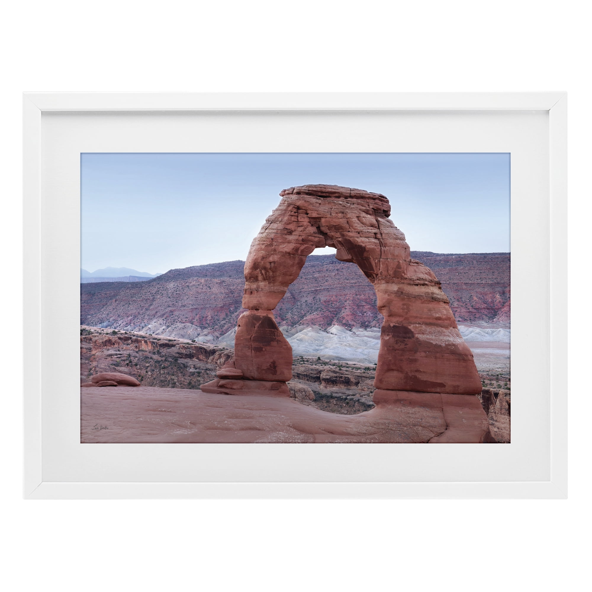 Stupell Industries Time's Sculpture Delicate Arch White Framed Print Under Glass, design by Lori Deiter