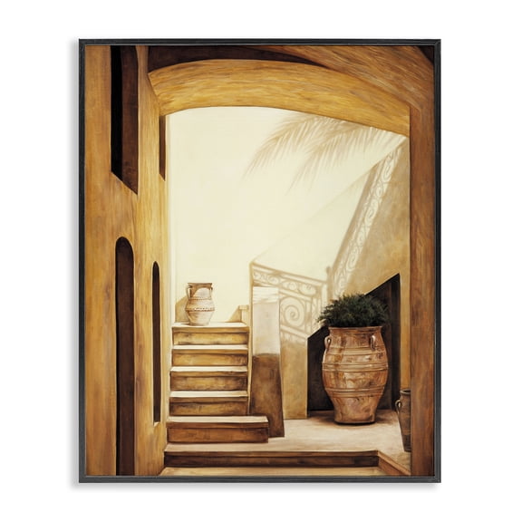 Stupell Industries Timeless Architecture Interior Architecture Painting Black Framed Art Print Wall Art, 24 x 30