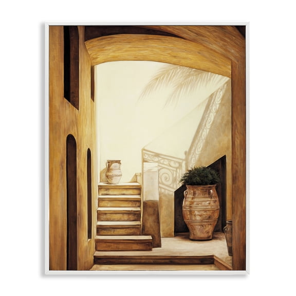 Stupell Industries Timeless Architecture Interior Architecture Painting White Framed Art Print Wall Art, 11 x 14