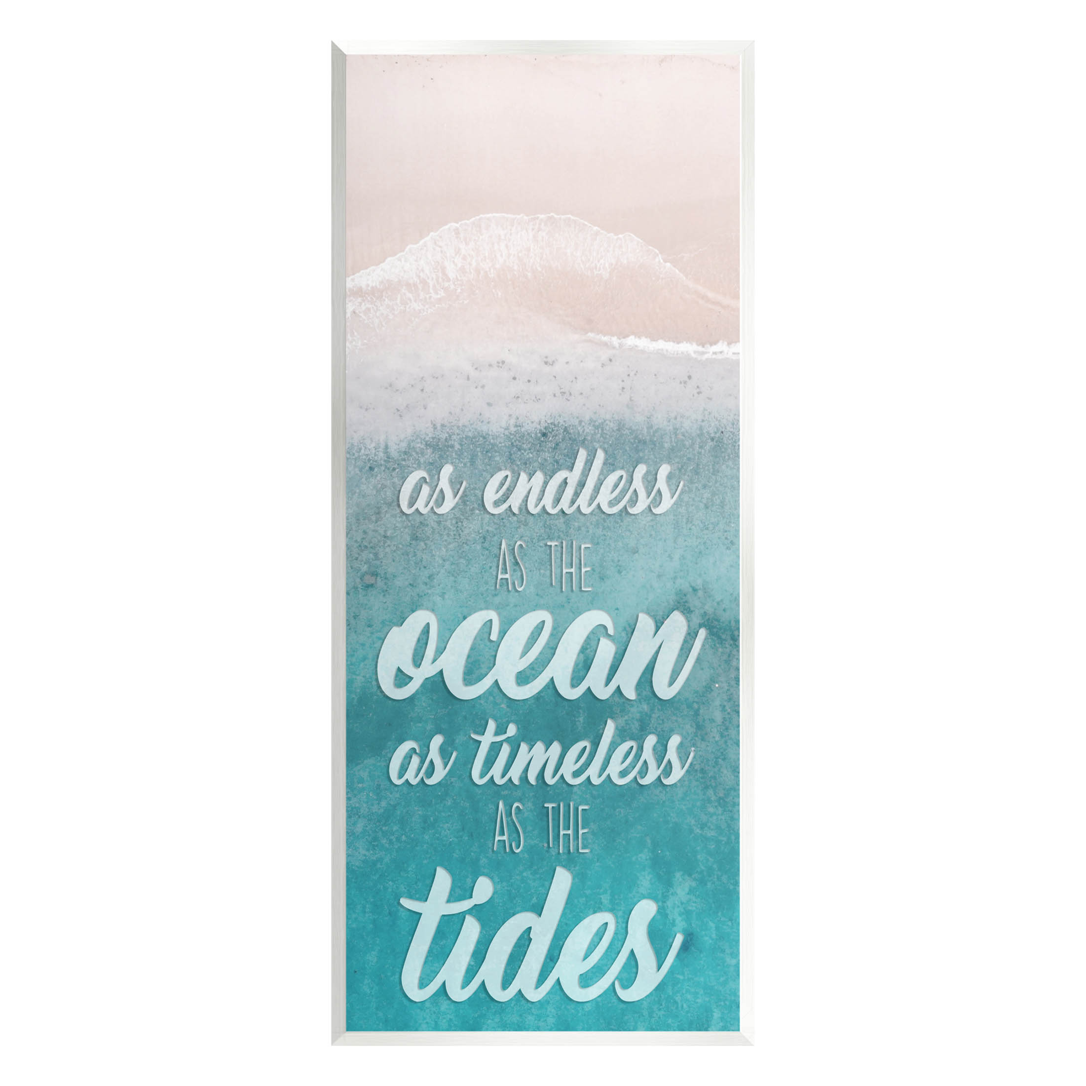 Stupell Industries Timeless As Tides Beach Quote Graphic Art Unframed Art Print Wall Art, Design by Marcus Prime