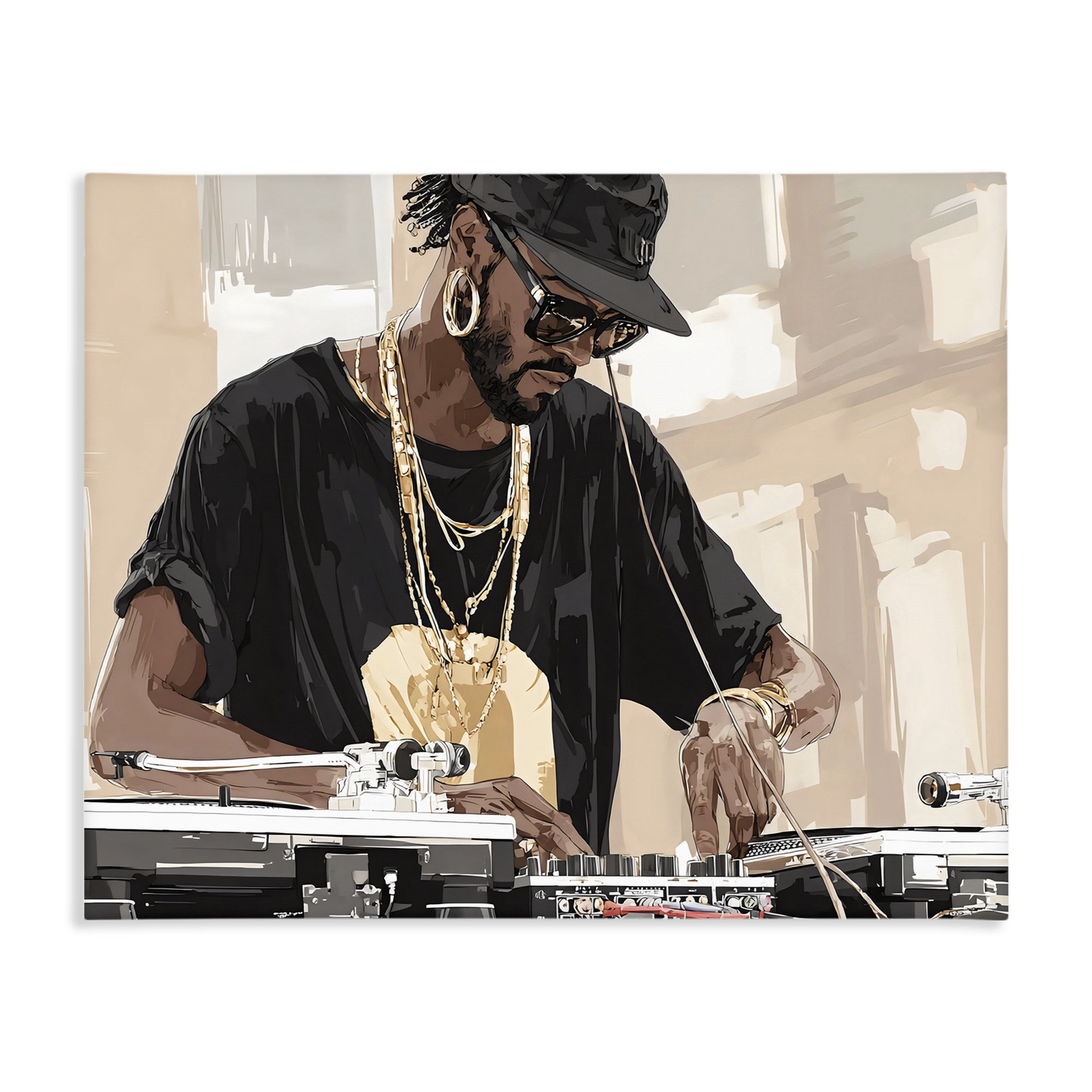 Stupell Industries Timeless DJ with Urban Rhythm Canvas Wall Art, design by Franklyn Gregory