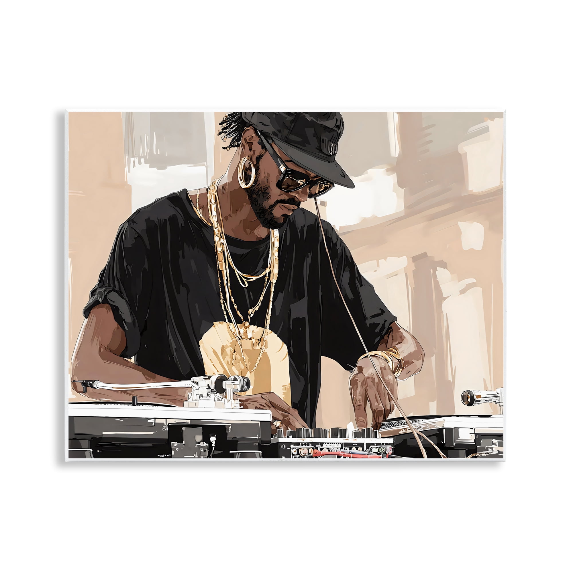 Stupell Industries Timeless DJ with Urban Rhythm Wall Plaque Art, design by Franklyn Gregory