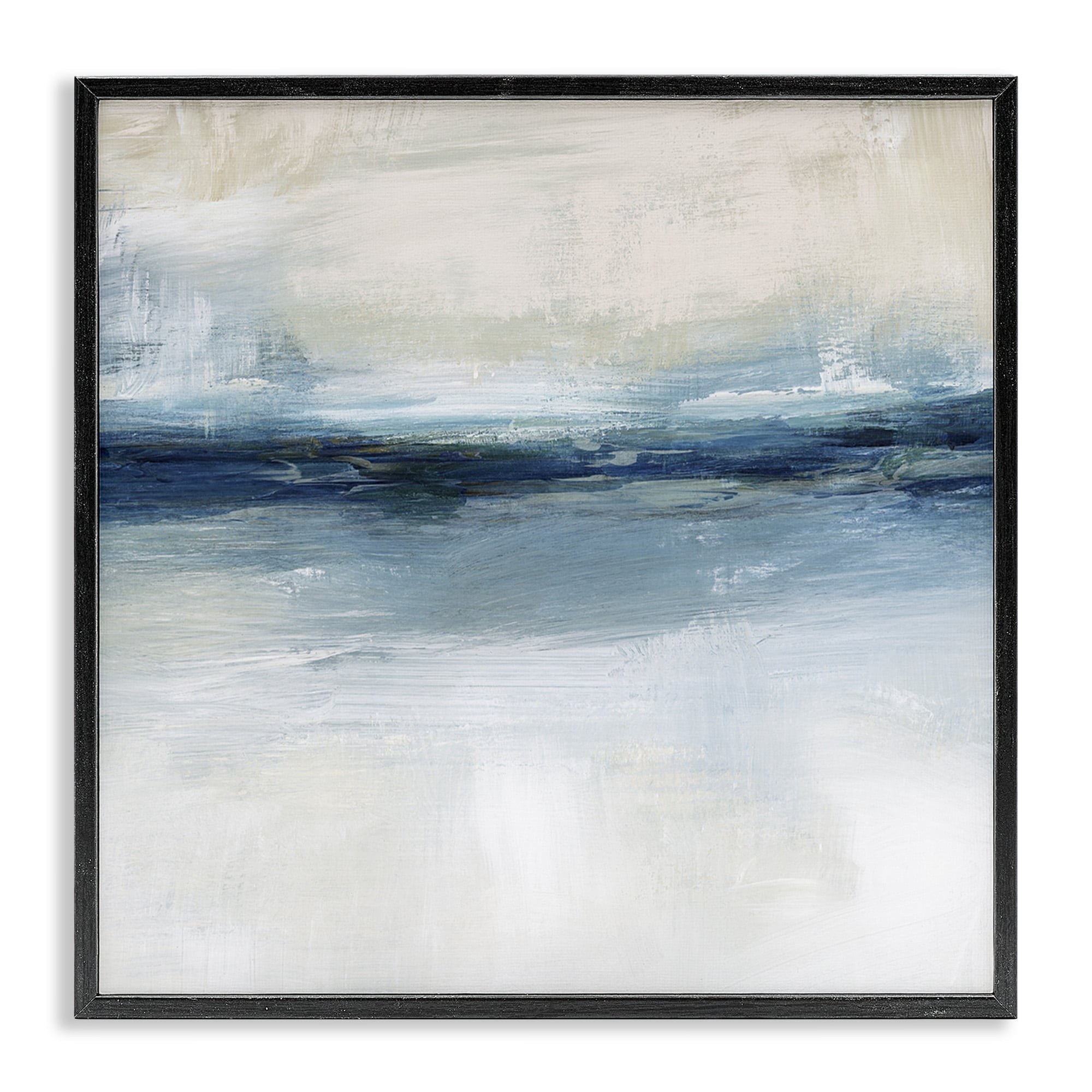 Stupell Industries Timeless Nautical Gloomy Sea Horizon Line ,17 x 17, Design by Nina Blue