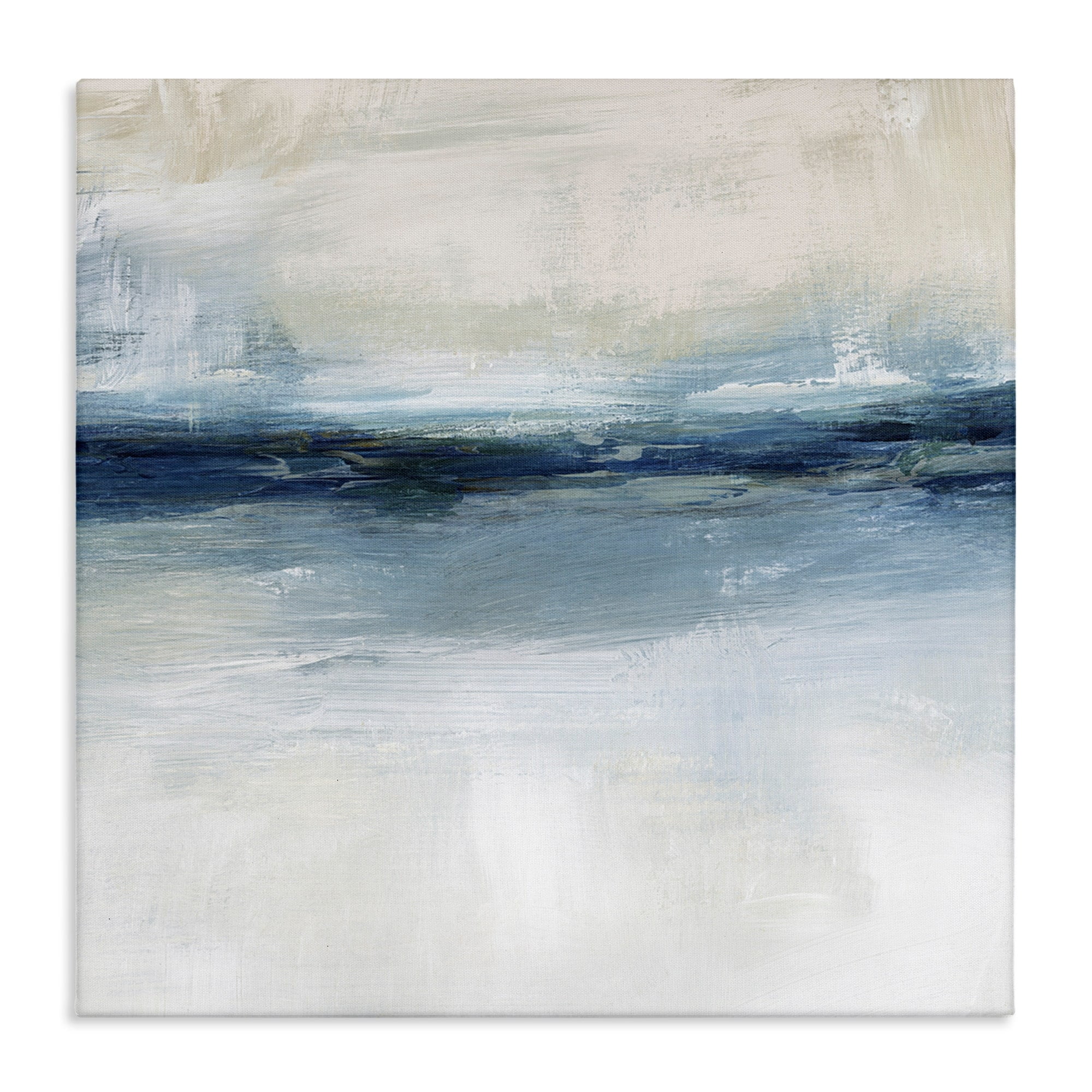 Stupell Industries Timeless Nautical Gloomy Sea Horizon Line ,24 x 24, Design by Nina Blue