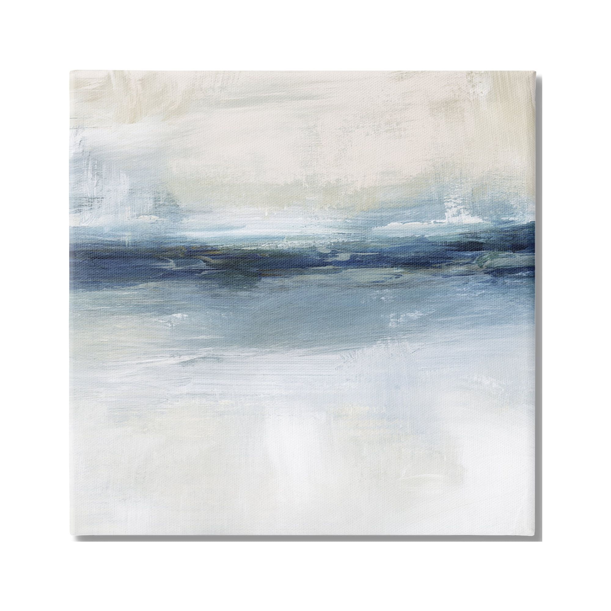 Stupell Industries Timeless Nautical Gloomy Sea Horizon Line ,30 x 30, Design by Nina Blue