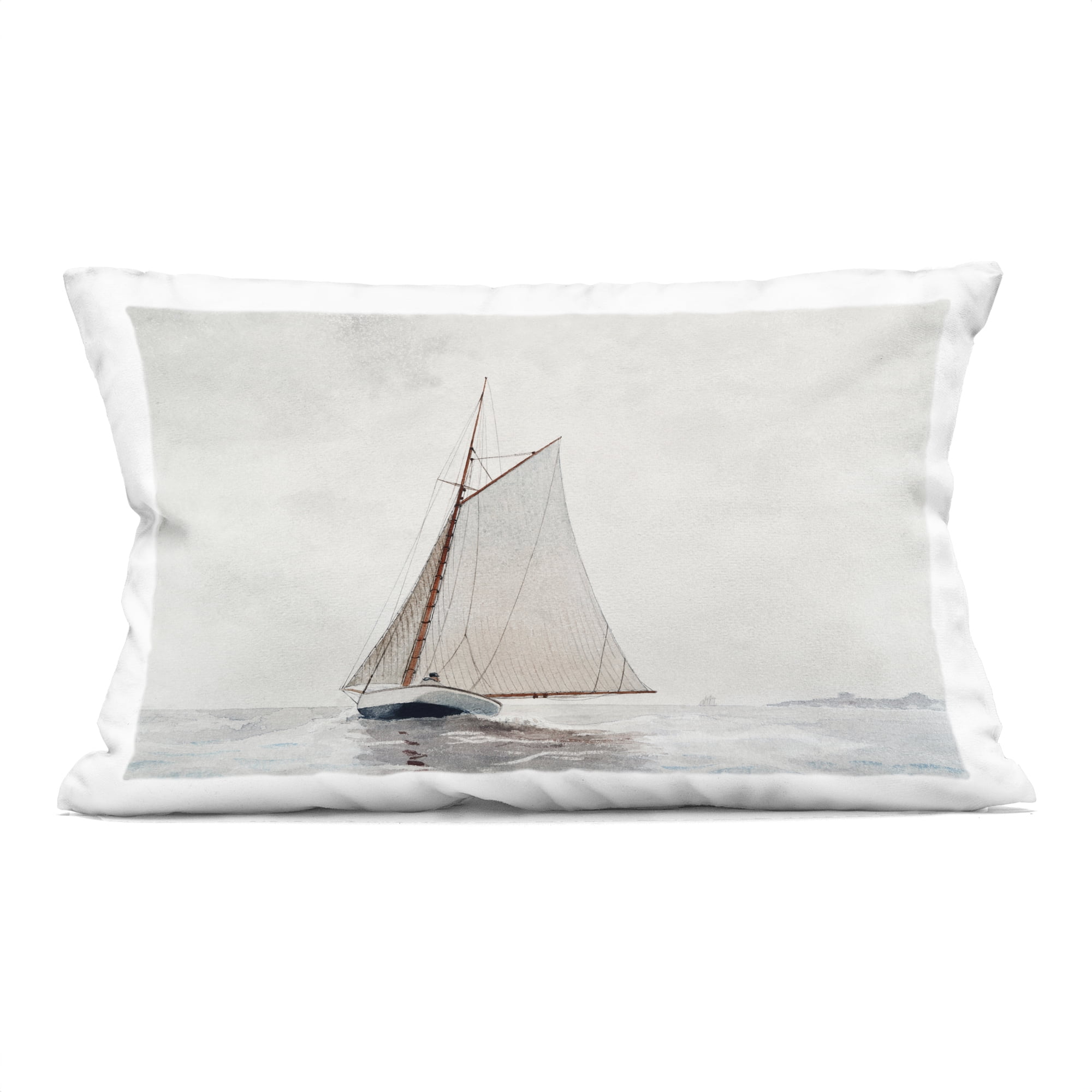 Stupell Industries Timeless Sailboat Vessel Decorative Printed Throw Pillow, design by Lettered and Lined