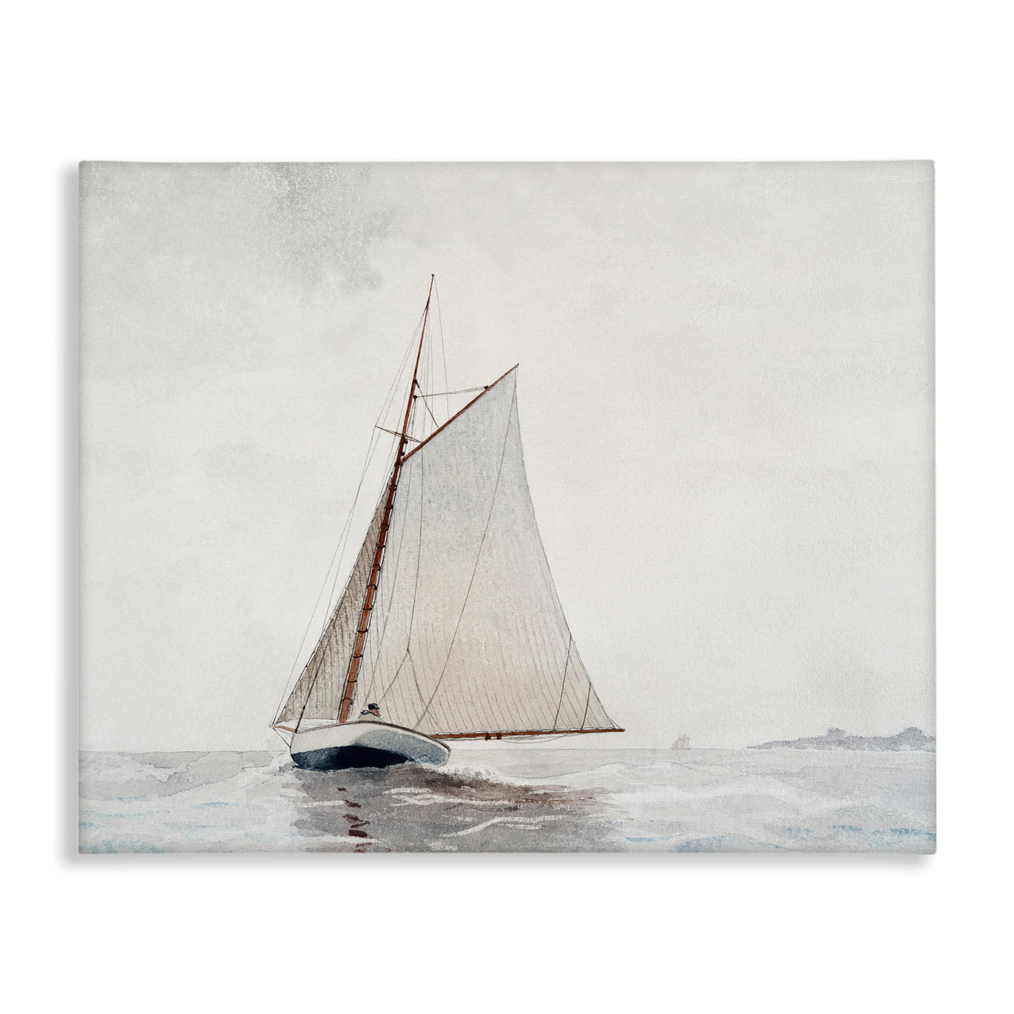 Stupell Industries Timeless Sea Vessel Transportation Painting Gallery Wrapped Canvas Art Print Wall Art, 48 x 36