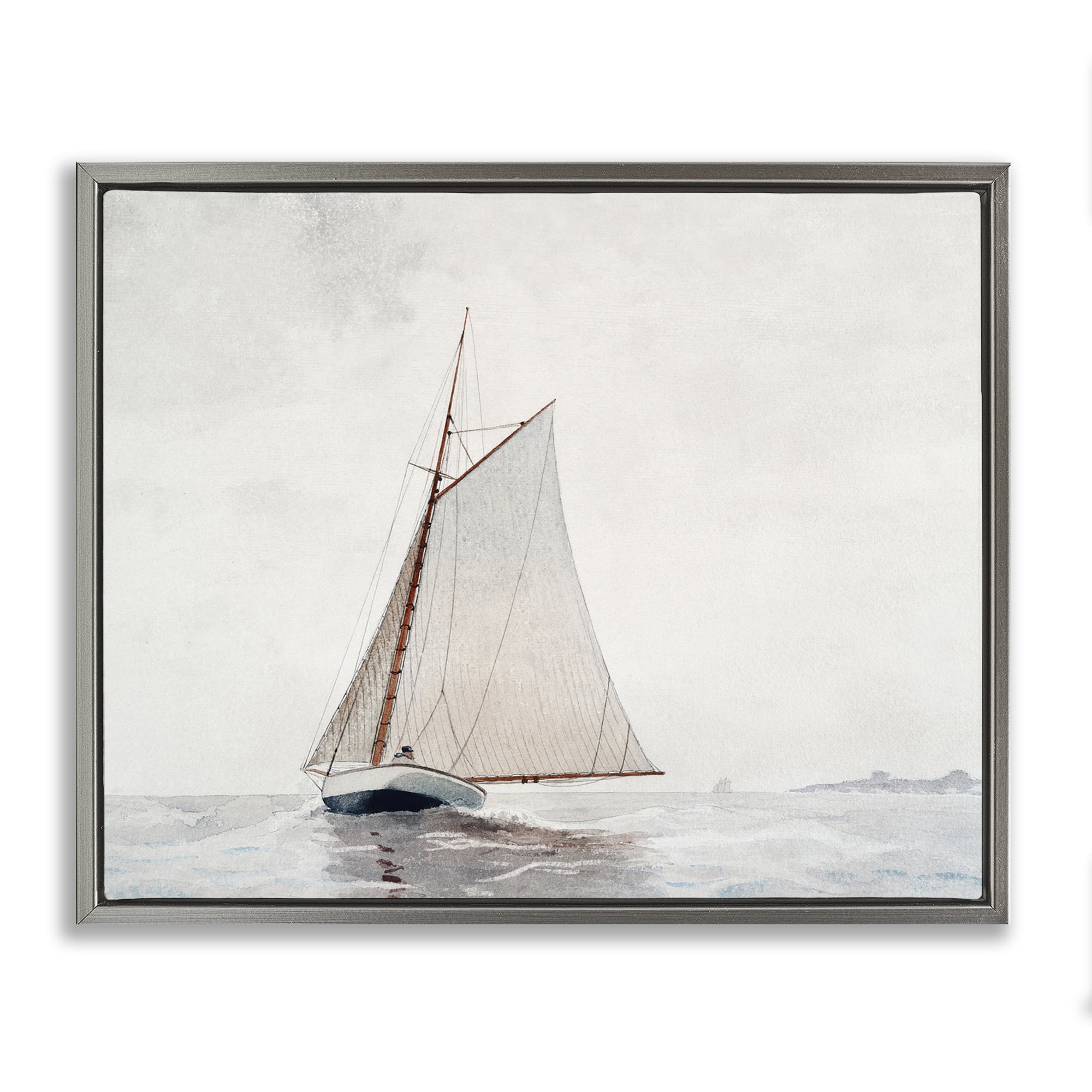 Stupell Industries Timeless Sea Vessel Transportation Painting Gray