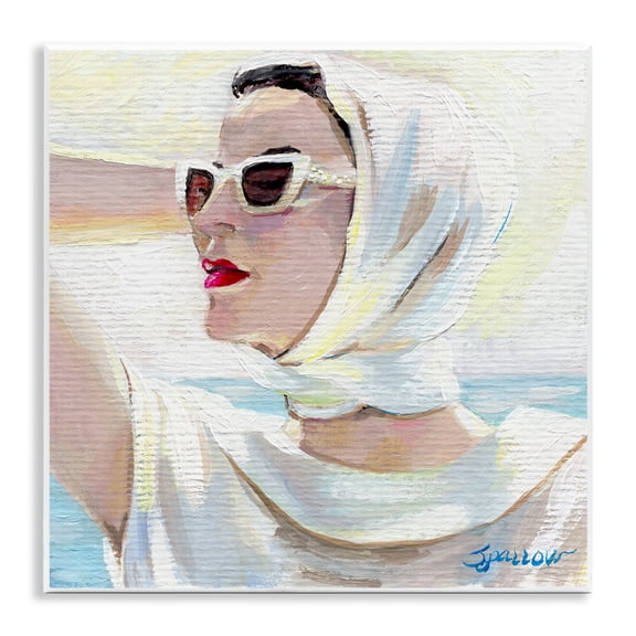 Timeless Stylish White Sunglasses Wall Plaque Art, 12 x 12, Made In USA