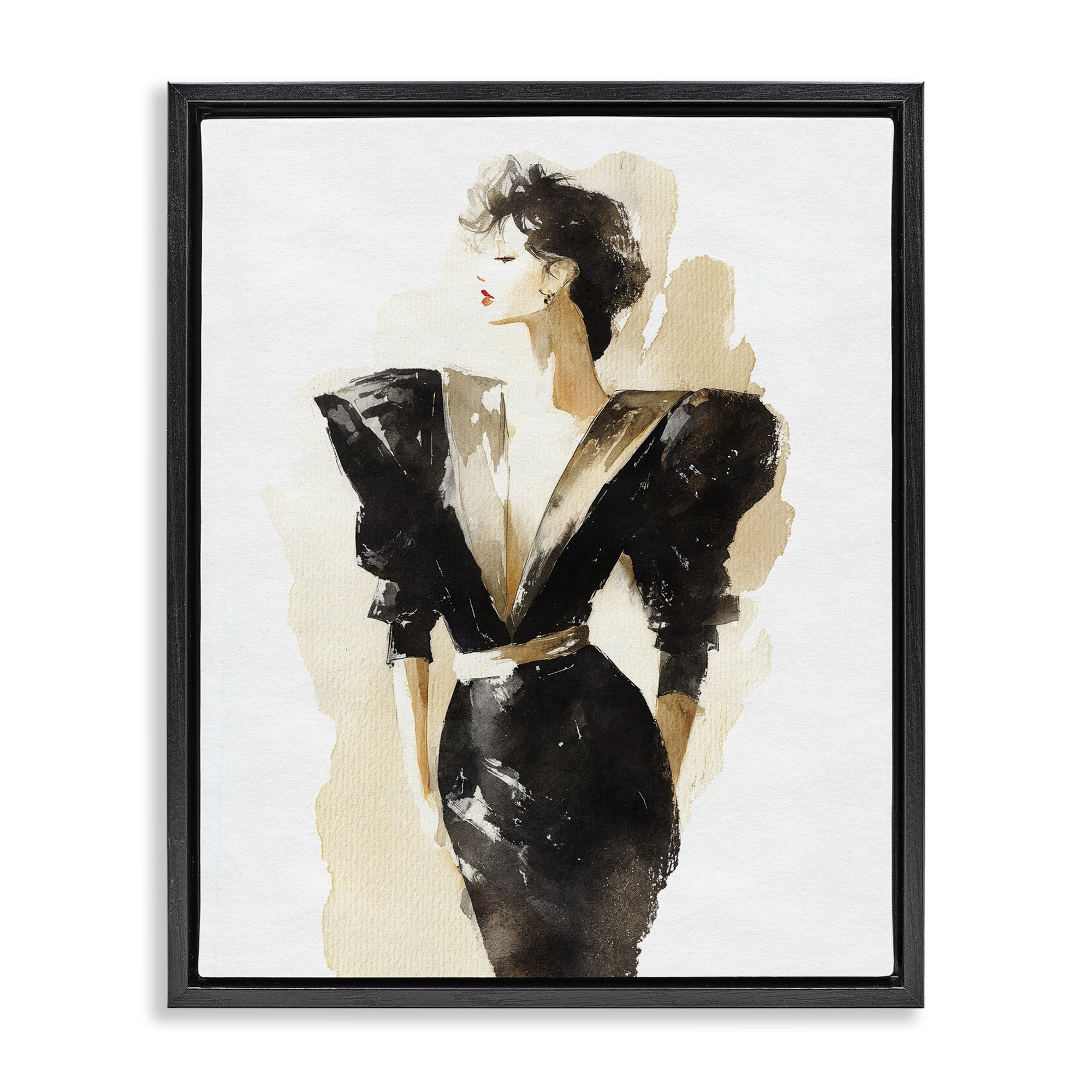 Stupell Industries Timeless Velvet Attitude Black Framed Floater Canvas Wall Art, design by Svetlana Aleynikova