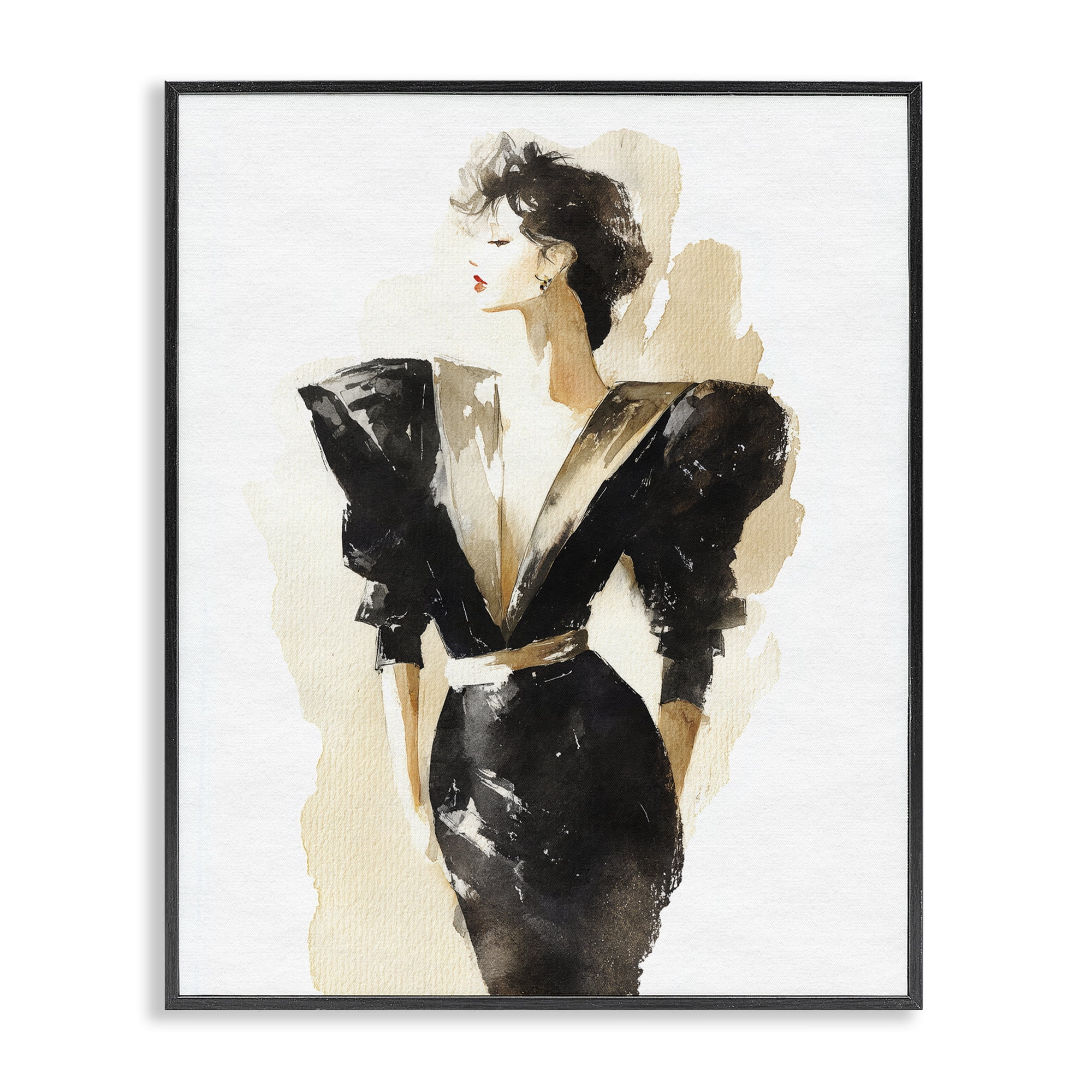 Stupell Industries Timeless Velvet Attitude Black Framed Giclee Art, design by Svetlana Aleynikova