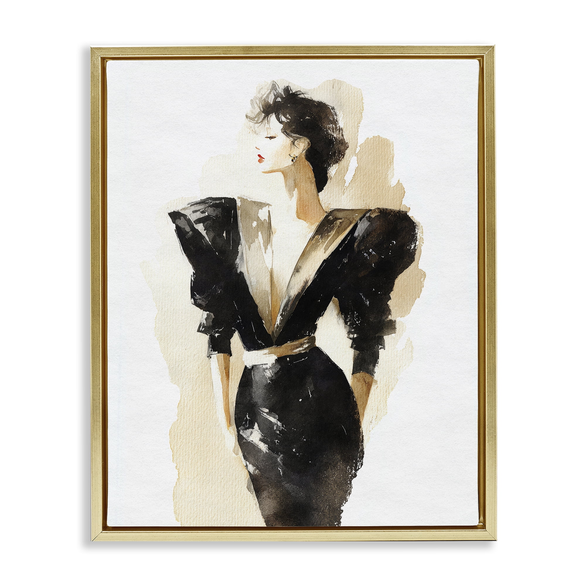 Stupell Industries Timeless Velvet Attitude Gold Framed Floater Canvas Wall Art, design by Svetlana Aleynikova