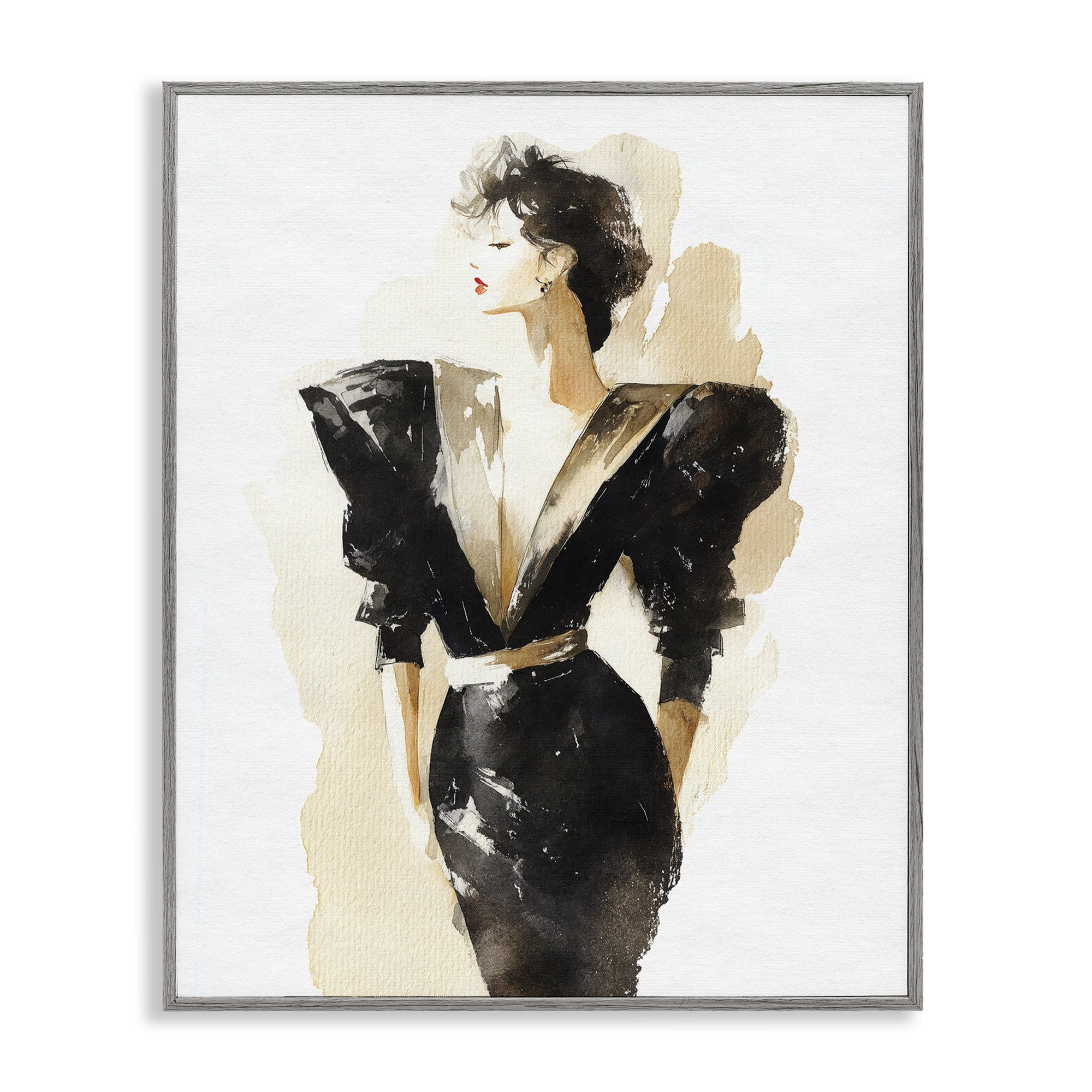 Stupell Industries Timeless Velvet Attitude Gray Framed Giclee Art, design by Svetlana Aleynikova