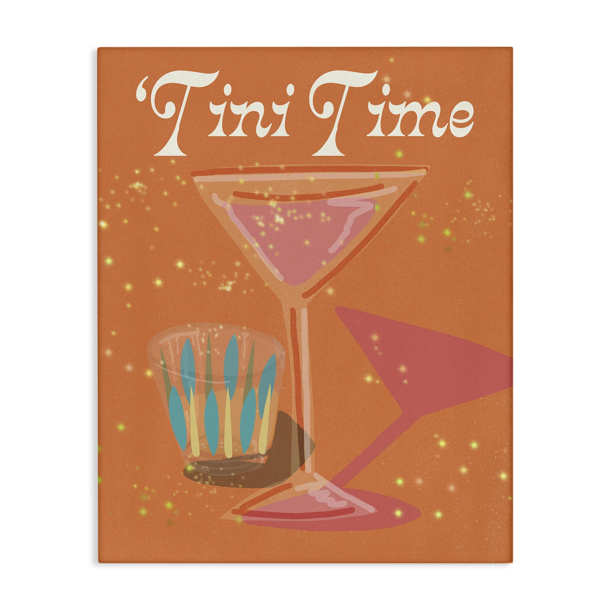 Stupell Industries Tini Time Cocktail Food & Beverage Painting Wrapped Canvas Art Print Wall Art, 36 x 48