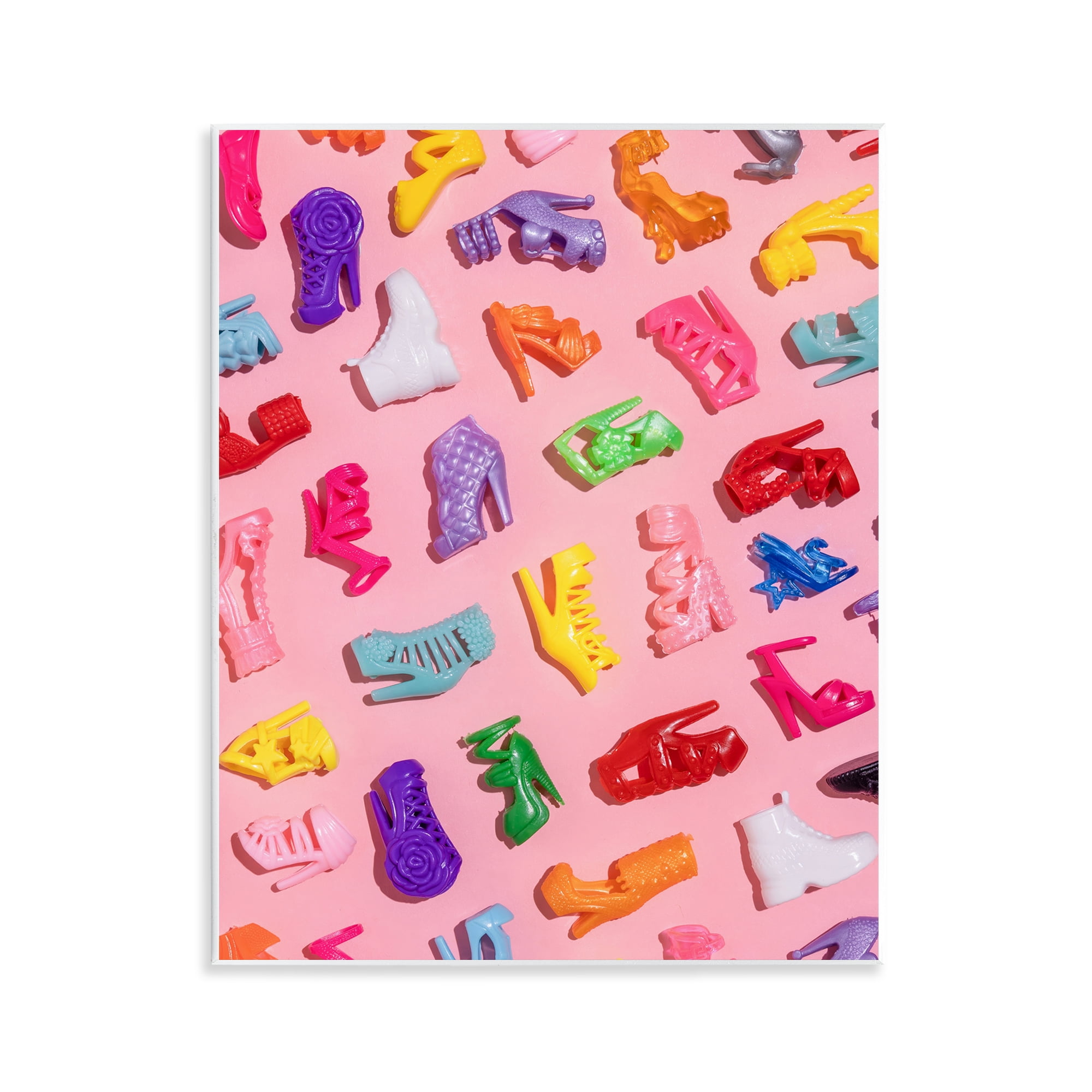 Stupell Industries Tiny Colorful Doll Shoes Wall Plaque Art, design by LISH Creative