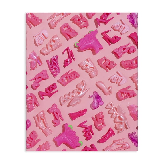 Stupell Industries Contemporary Tiny Doll Shoes Pink Canvas Art, 16 x 20, by LISH Creative