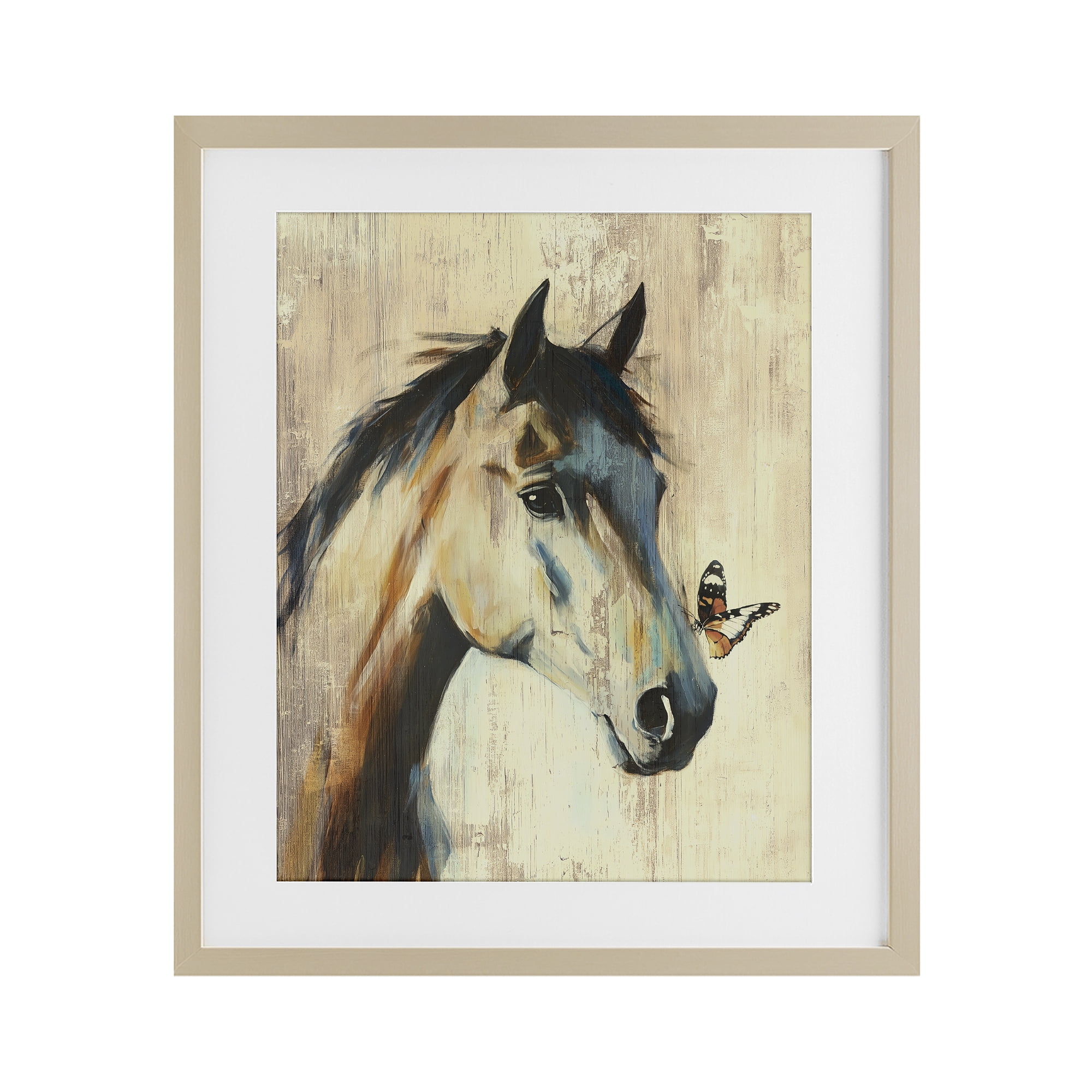 Stupell Industries Tiny Magic Horse & Butterfly Birch Framed Print Under Glass, design by Svetlana Aleynikova
