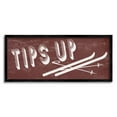 thumbnail image 1 of Stupell Industries Tips Up Phrase Retro Typography Ski Winter Sport, 24 x 10, Design by Daphne Polselli, 1 of 5