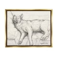 thumbnail image 1 of Stupell Industries Tired Dog Sleeping Intricate Graphite Pencil Sketch Drawing Print Metallic Gold Floating Framed Canvas Print Wall Art, Design by George Dyachenko, 1 of 9