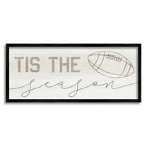Stupell Industries Tis The Season Football Graphic Art Black Framed Art Print Wall Art, Design by Lil' Rue