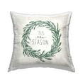thumbnail image 1 of Stupell Industries Tis The Season Wreath Printed Throw Pillow Design by Loni Harris, 1 of 4