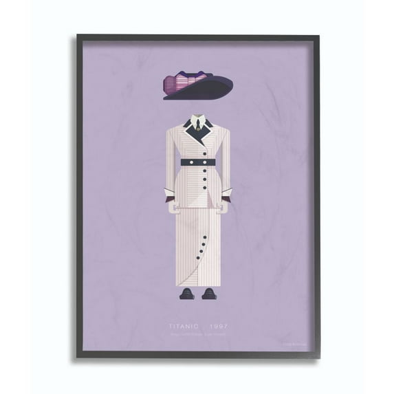 Stupell Industries Titanic Famous People Characters Fashion Design Framed Wall Art by Fred Birchal