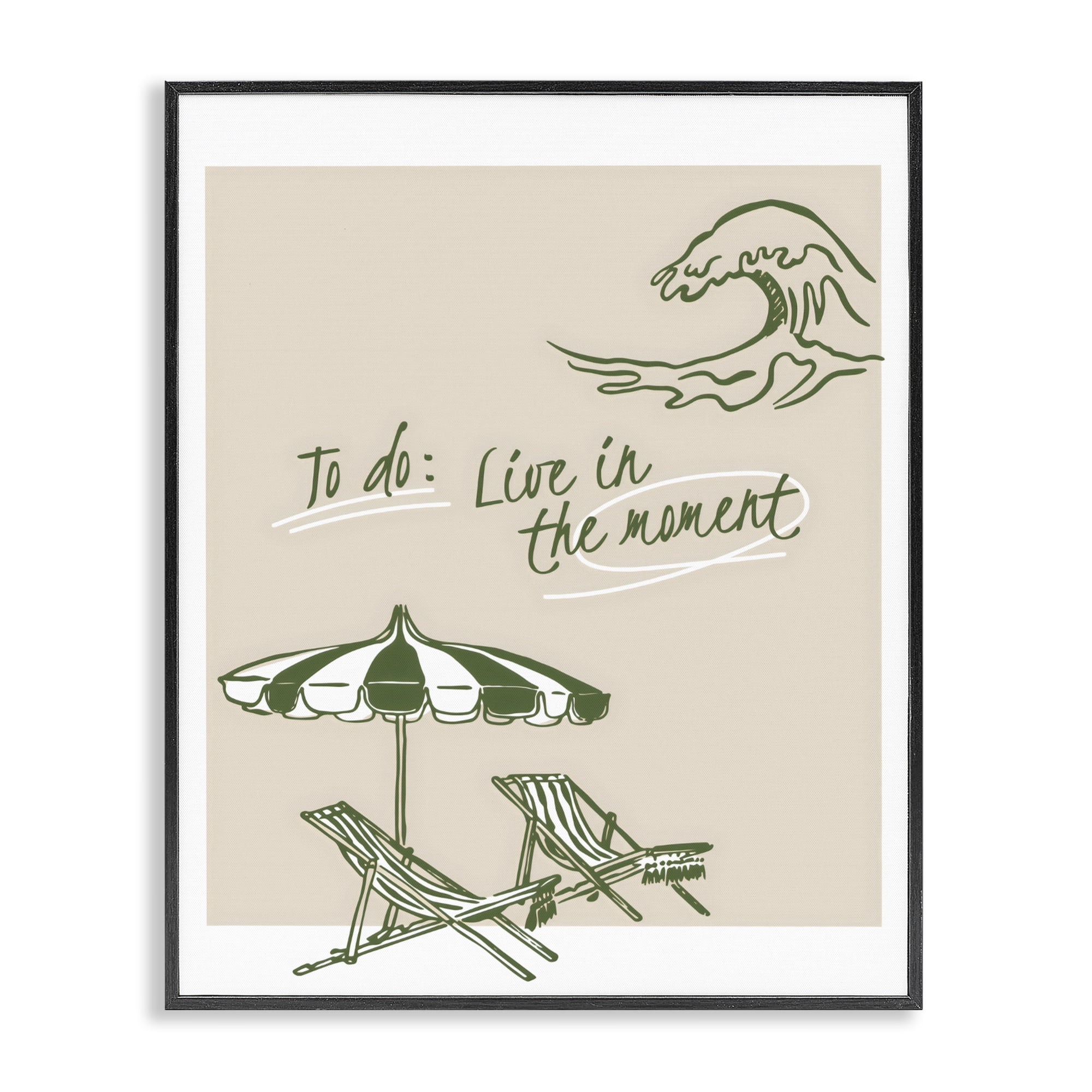 Stupell Industries To Do: Live In The Moment Black Framed Giclee Art, design by The Prints Vibe