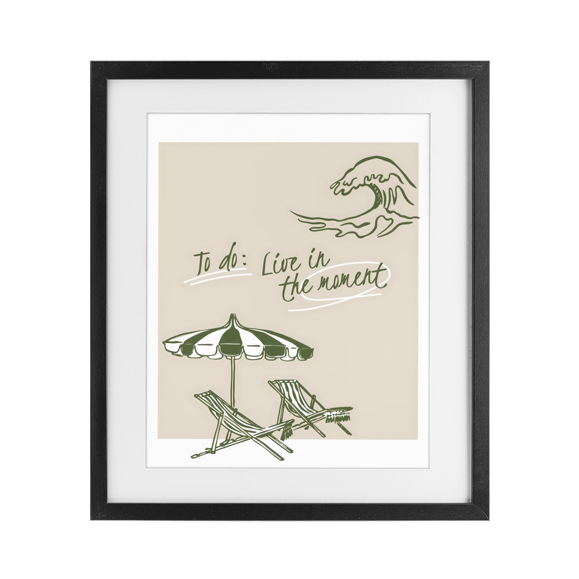 Stupell Industries To Do: Live In The Moment Black Framed Print Under Glass, design by The Prints Vibe