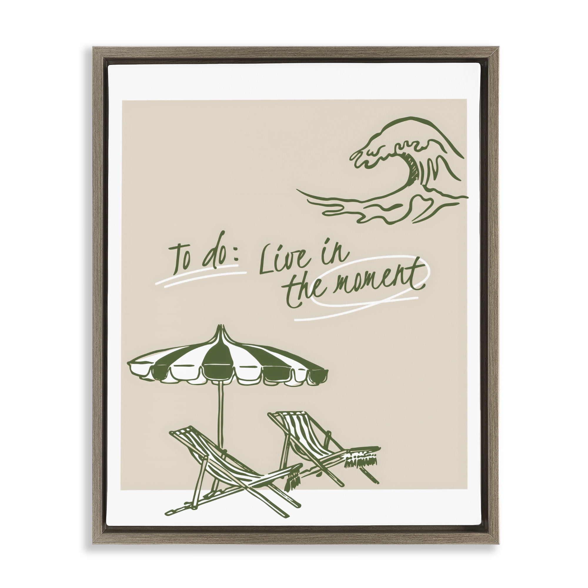 Stupell Industries To Do: Live In The Moment Brown Framed Floater Canvas Wall Art, design by The Prints Vibe