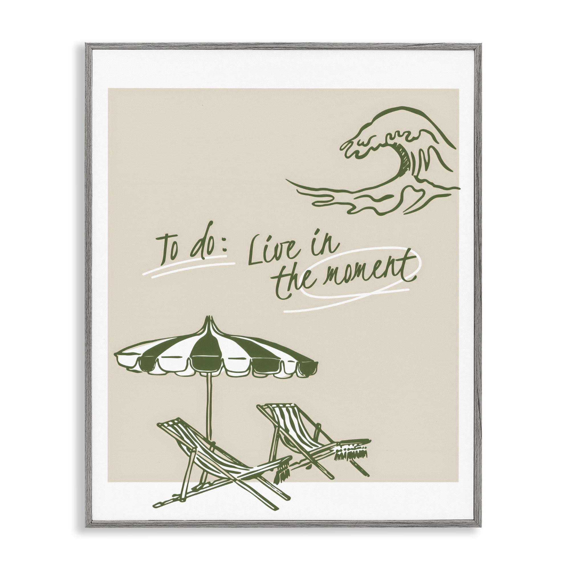 Stupell Industries To Do: Live In The Moment Gray Framed Giclee Art, design by The Prints Vibe