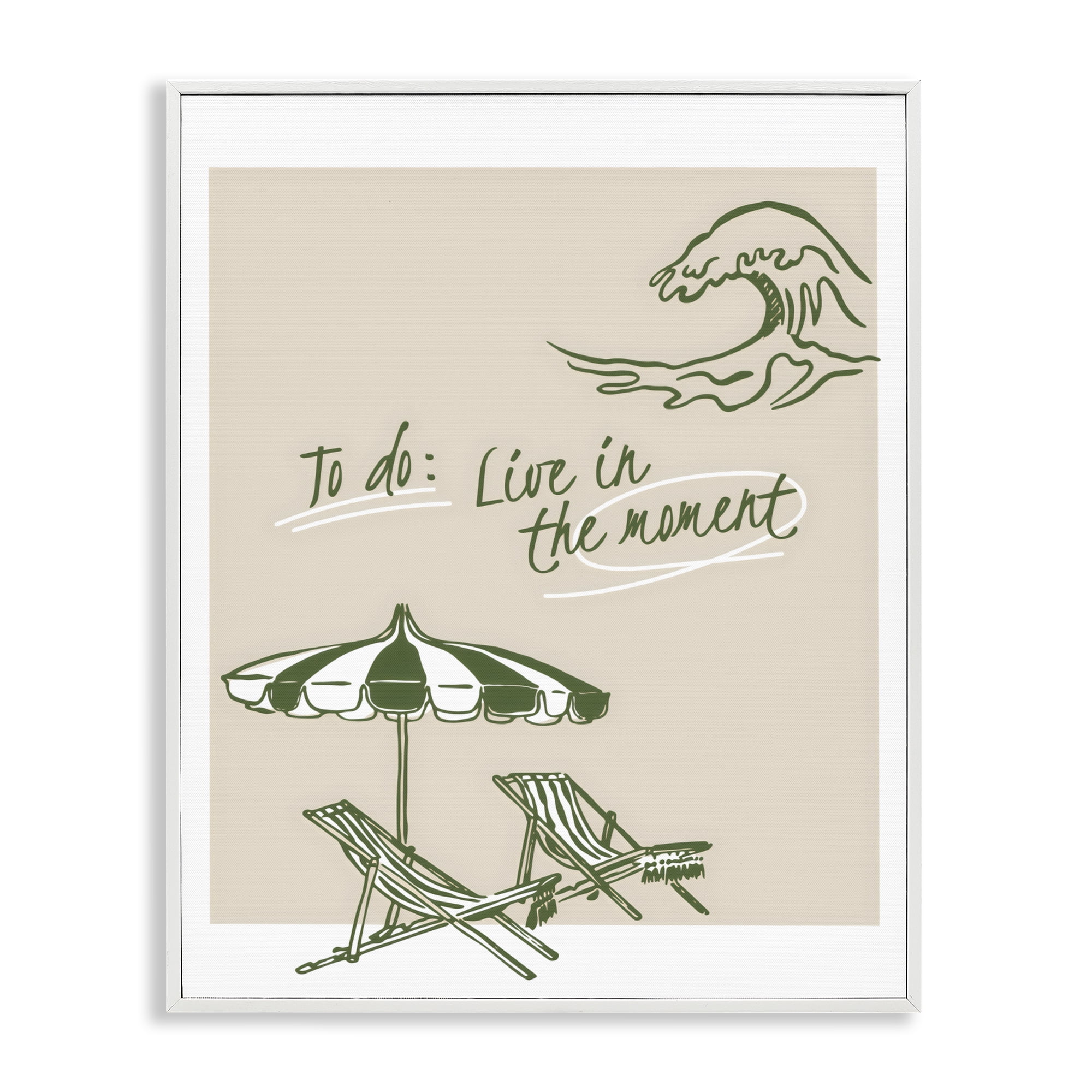 Stupell Industries To Do: Live In The Moment White Framed Giclee Art, design by The Prints Vibe