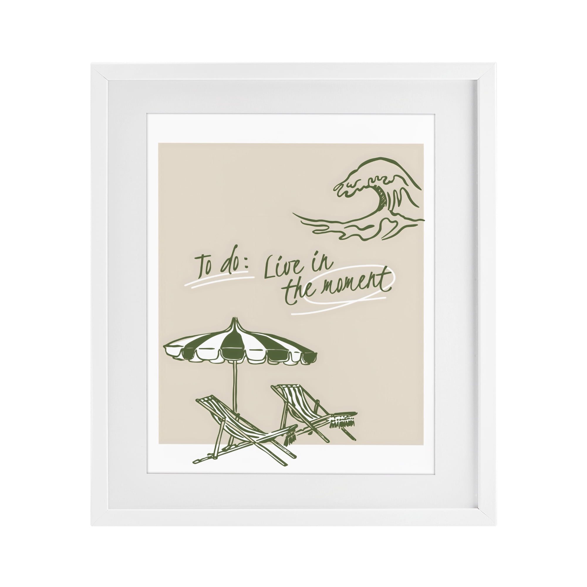 Stupell Industries To Do: Live In The Moment White Framed Print Under Glass, design by The Prints Vibe