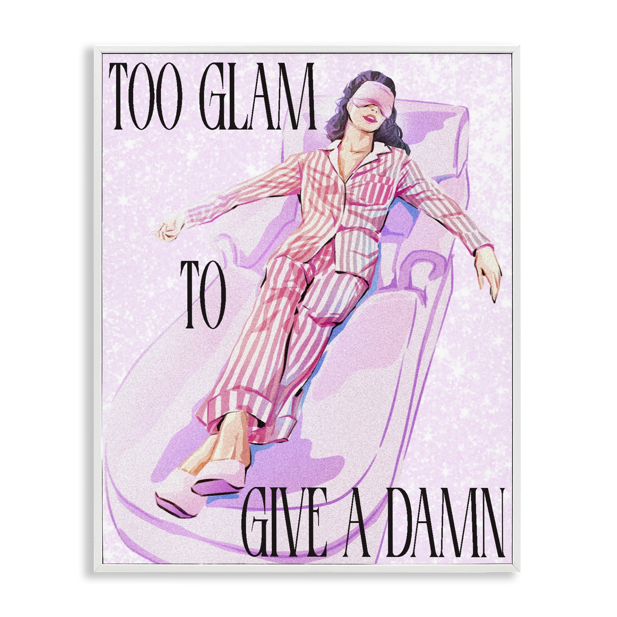 Stupell Industries To Glam To Care White Framed Giclee Art, design by Ziwei Li