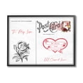 thumbnail image 1 of Stupell Industries To My Love Valentines Postcard Graphic Art Black Framed Art Print Wall Art, Design by Lil' Rue, 1 of 7