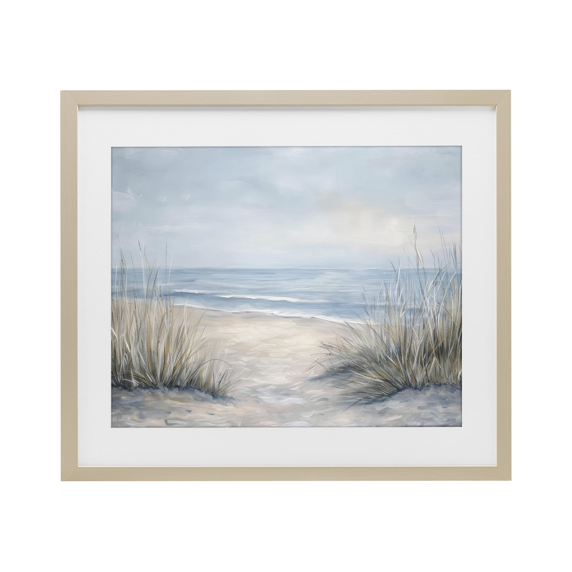 Stupell Industries To The Beach Tranquil Landscape Birch Framed Print Under Glass, design by Petal Prints Design