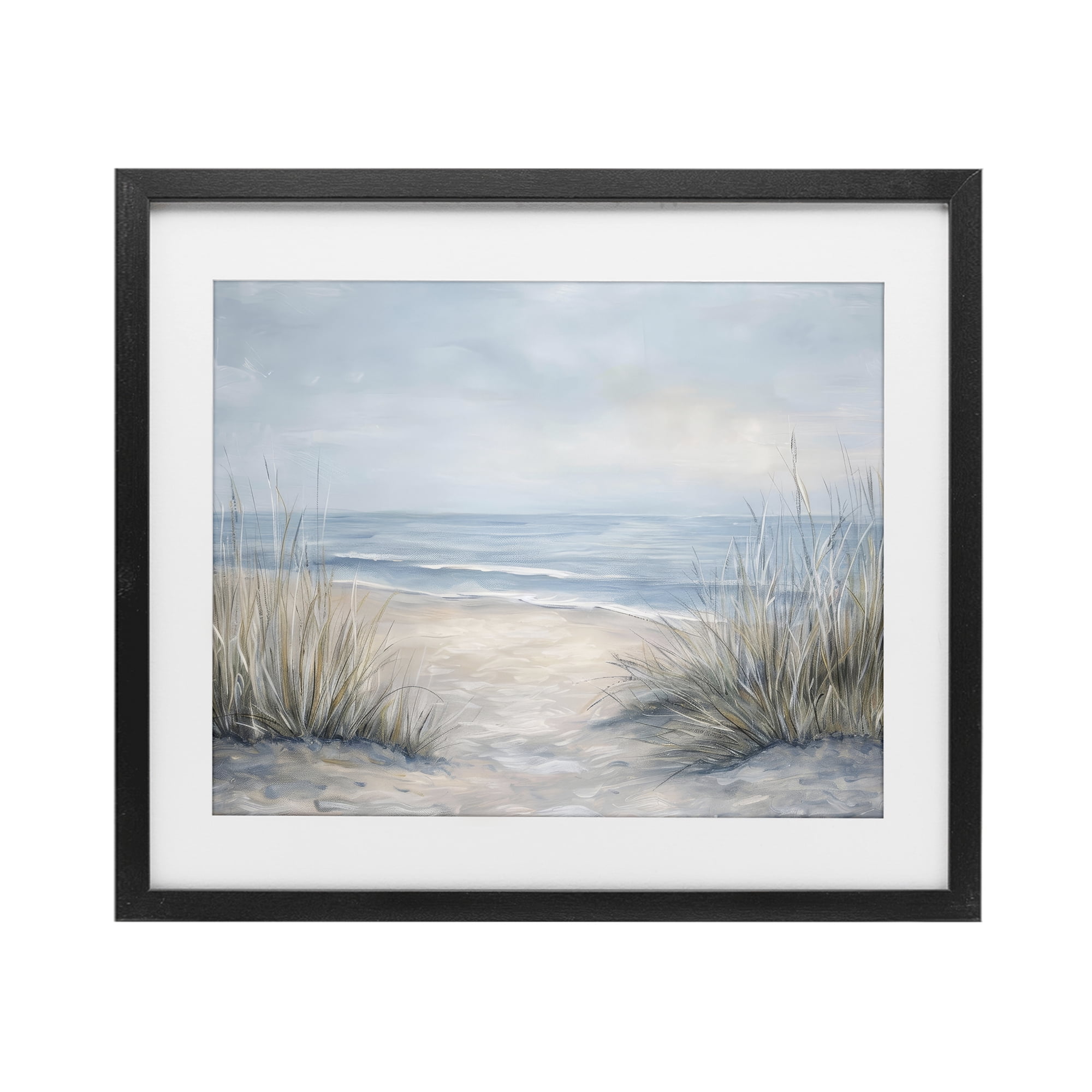Stupell Industries To The Beach Tranquil Landscape Black Framed Print Under Glass, design by Petal Prints Design