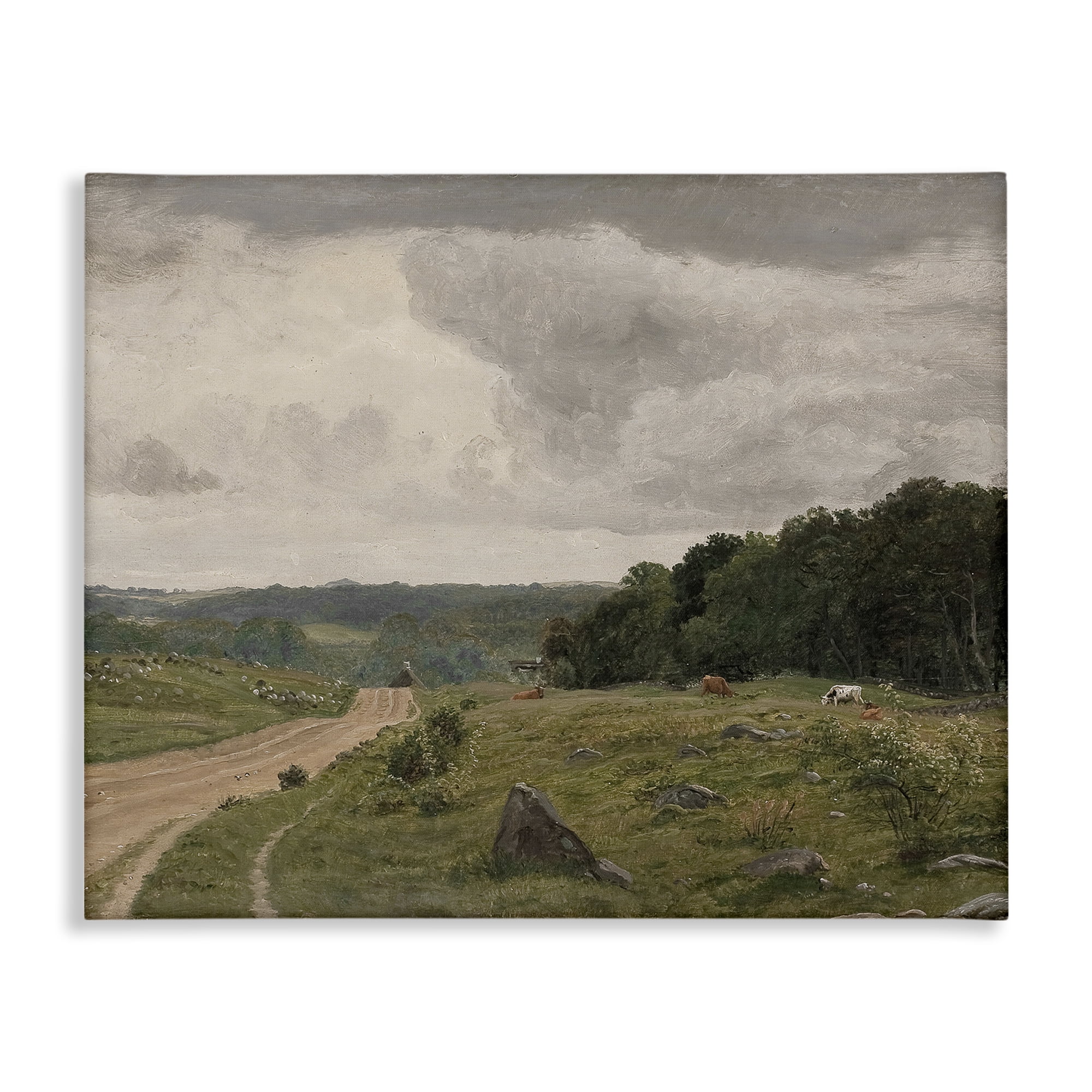 Stupell Industries To The Country Landscape Landscape Painting Gallery Wrapped Canvas Art Print Wall Art, 40 x 30
