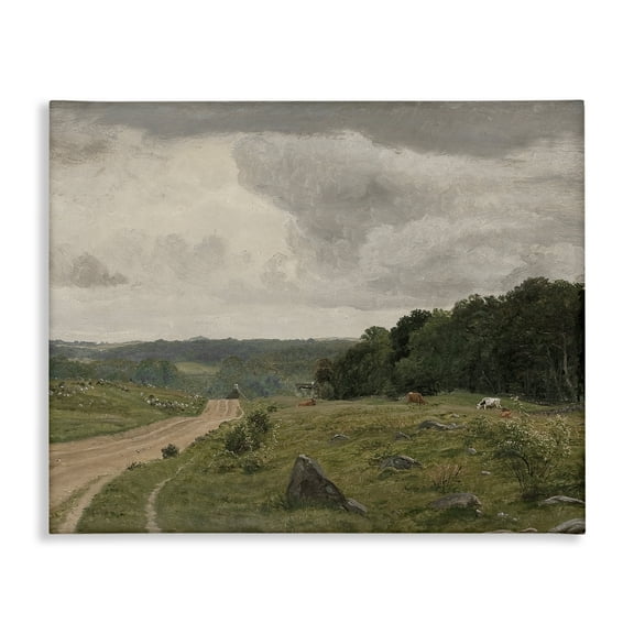 Stupell Industries To The Country Landscape Landscape Painting Gallery Wrapped Canvas Art Print Wall Art, 40 x 30