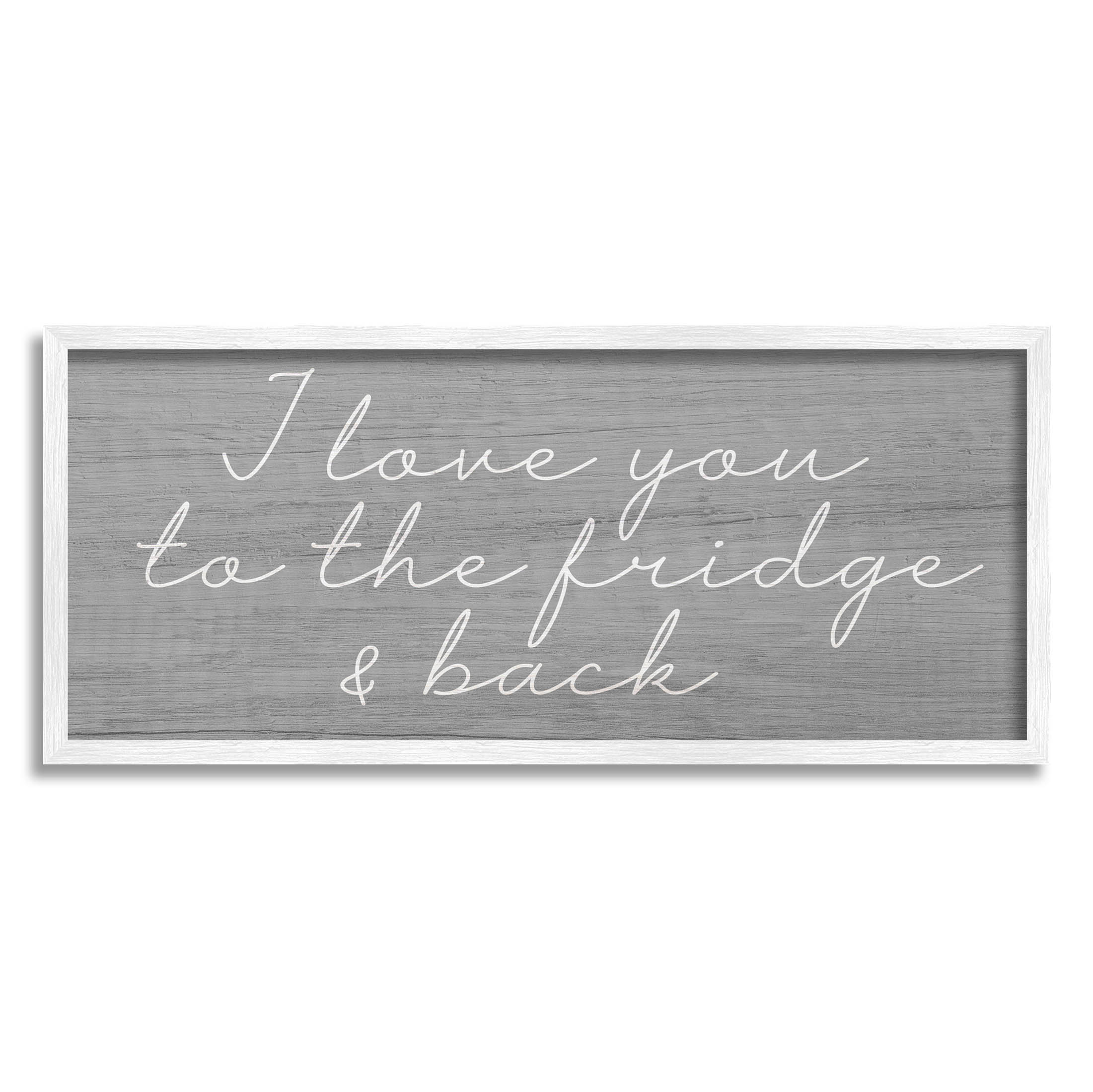 Stupell Industries To The Fridge & Back Phrase Graphic Art White Framed Art Print Wall Art, Design by Lil' Rue