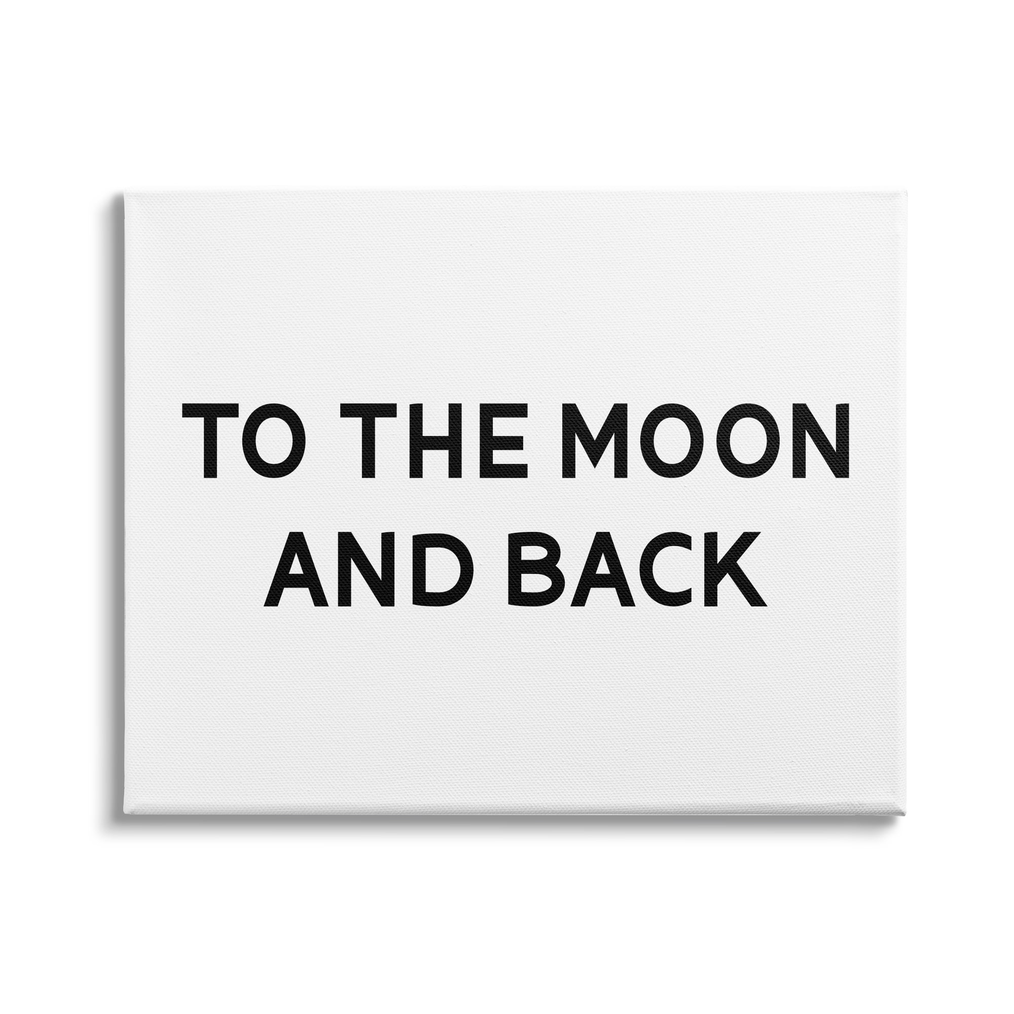 Stupell Industries To The Moon and Back Phrase Minimal Typography, 20 x 16,Design by Daphne Polselli